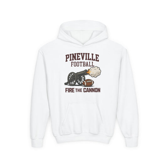 Pineville Football FIRE THE CANNON Youth Hoodie | The Narrows Co.
