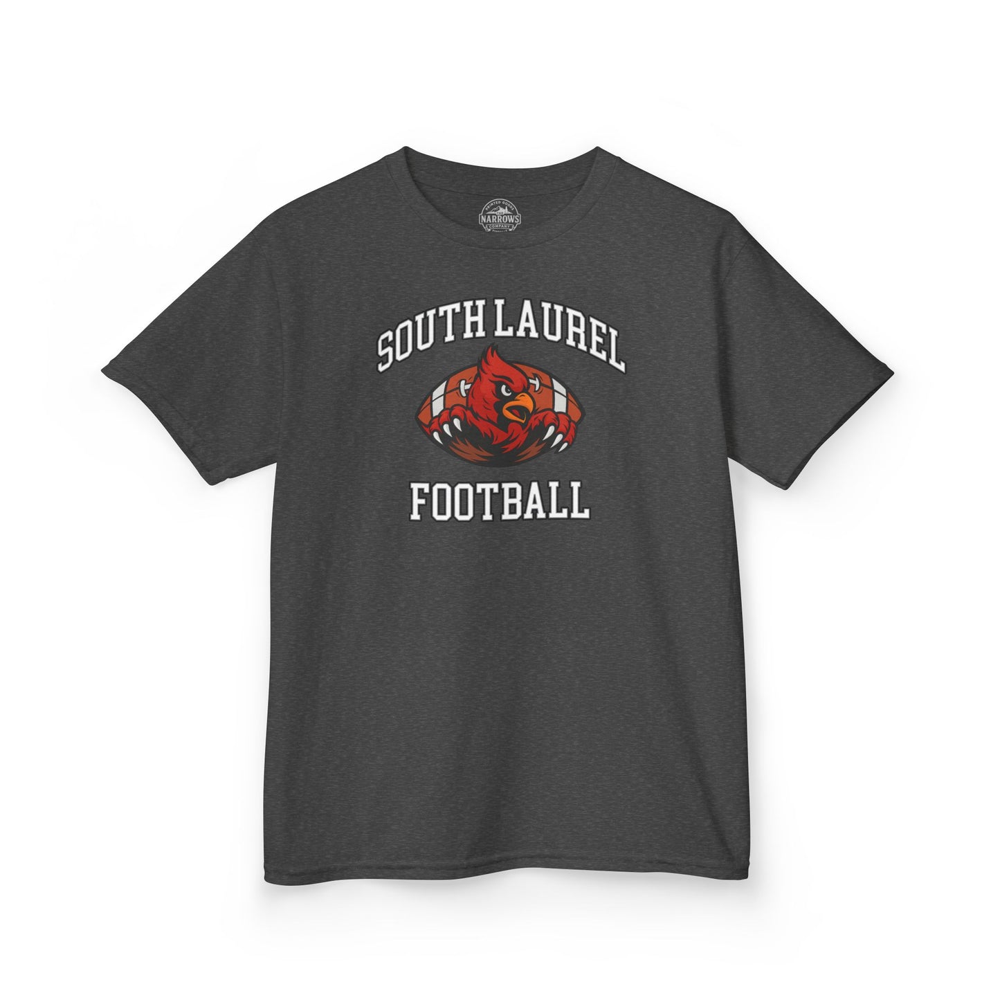 South Laurel - Cardinal in Football - Youth Tee | The Narrows Co.