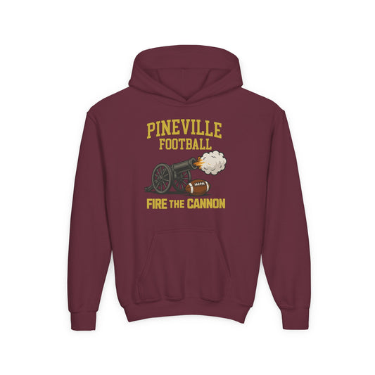 Pineville Football FIRE THE CANNON Youth Hoodie | The Narrows Co.