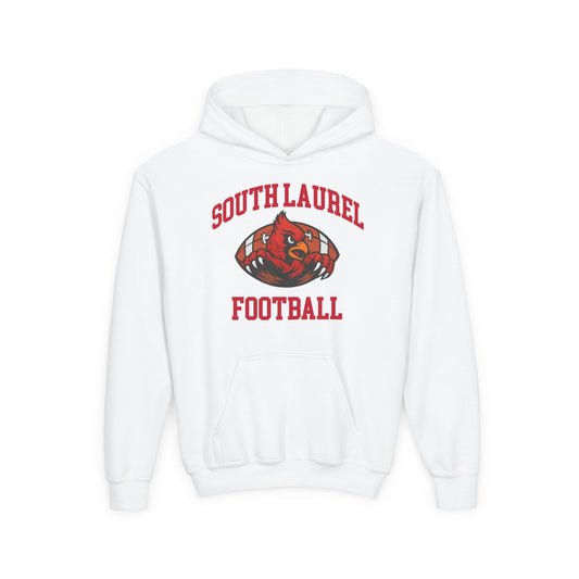 South Laurel - Cardinal in Football - Youth Hoodie | The Narrows Co.