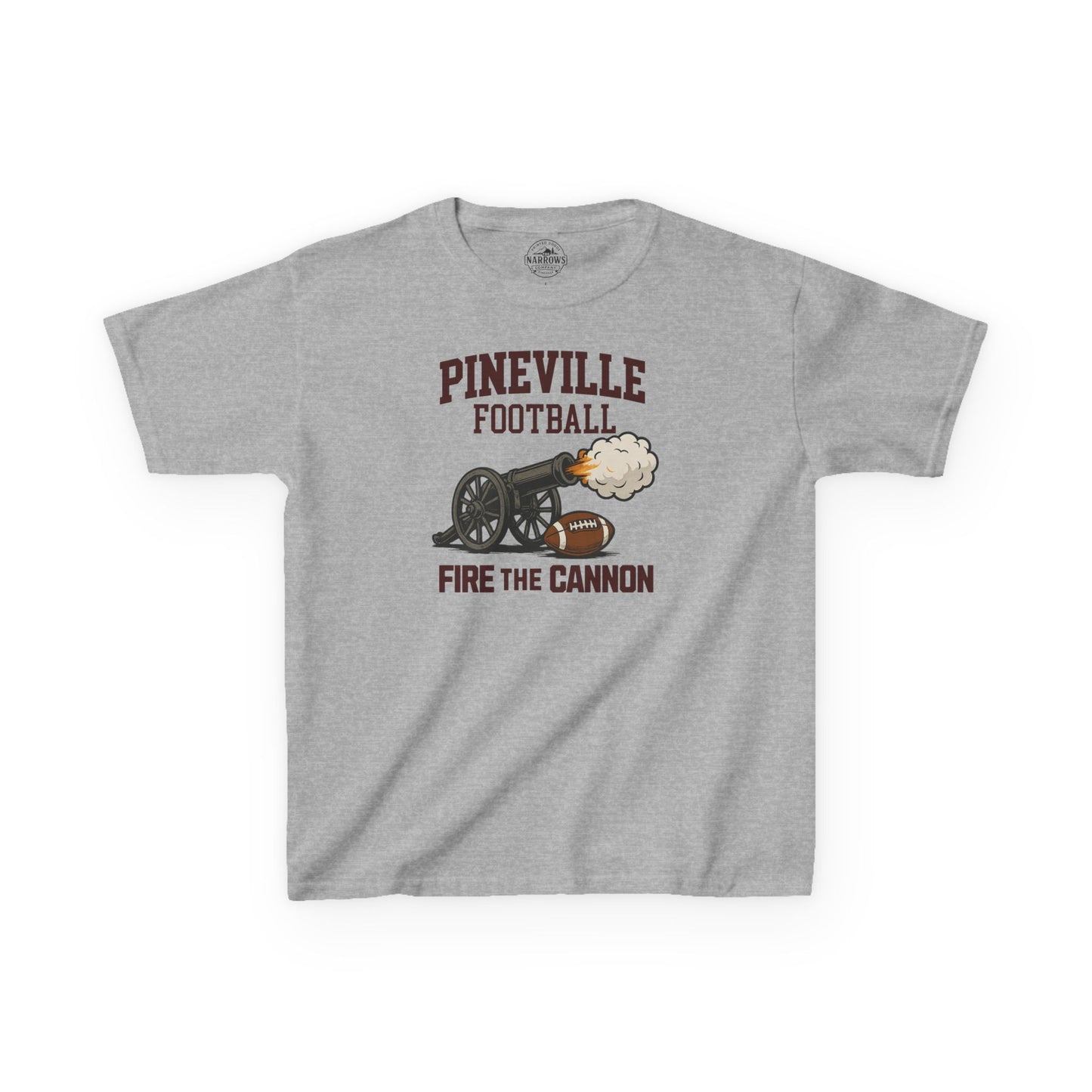 Pineville Football FIRE THE CANNON Youth Tee | The Narrows Co.
