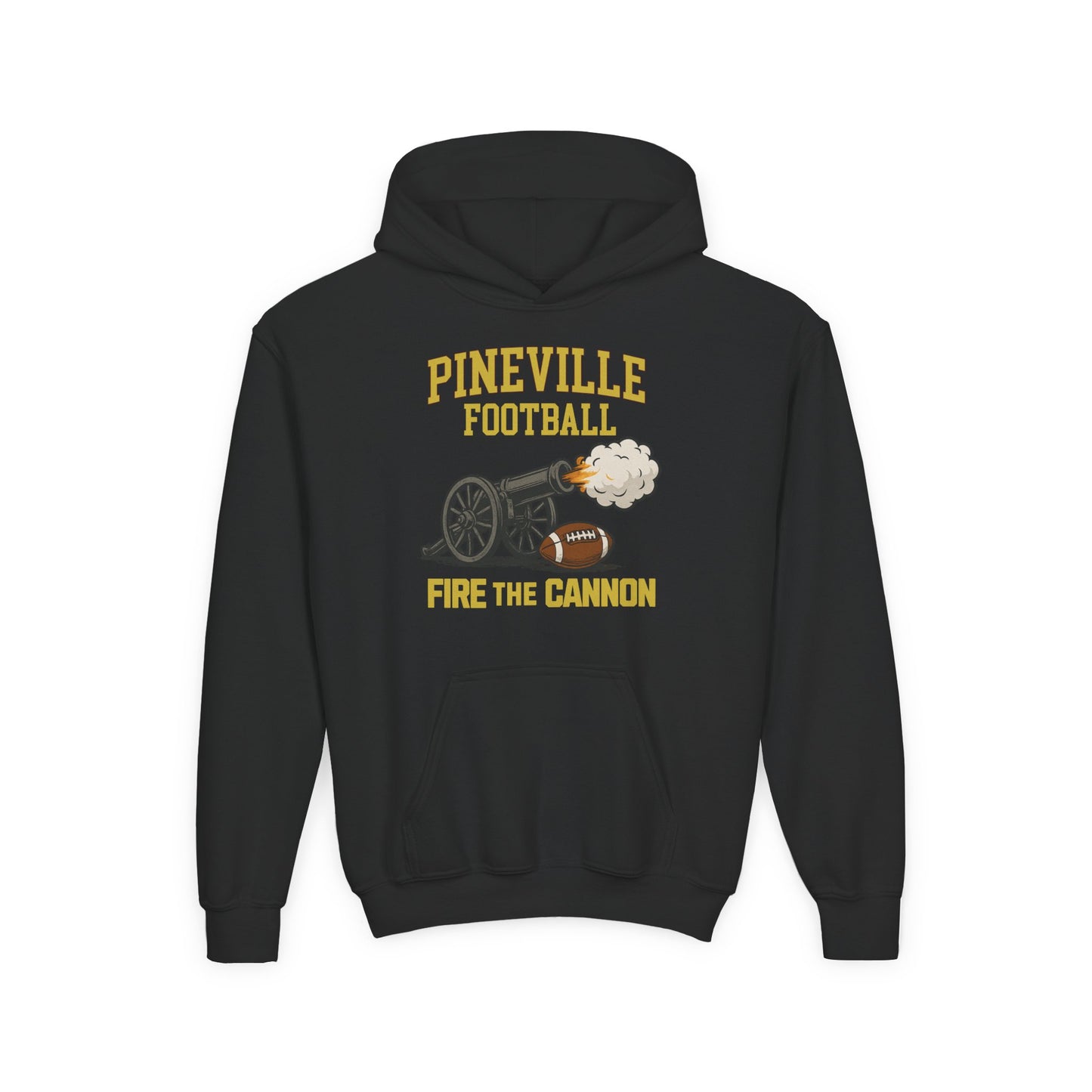 Pineville Football FIRE THE CANNON Youth Hoodie | The Narrows Co.