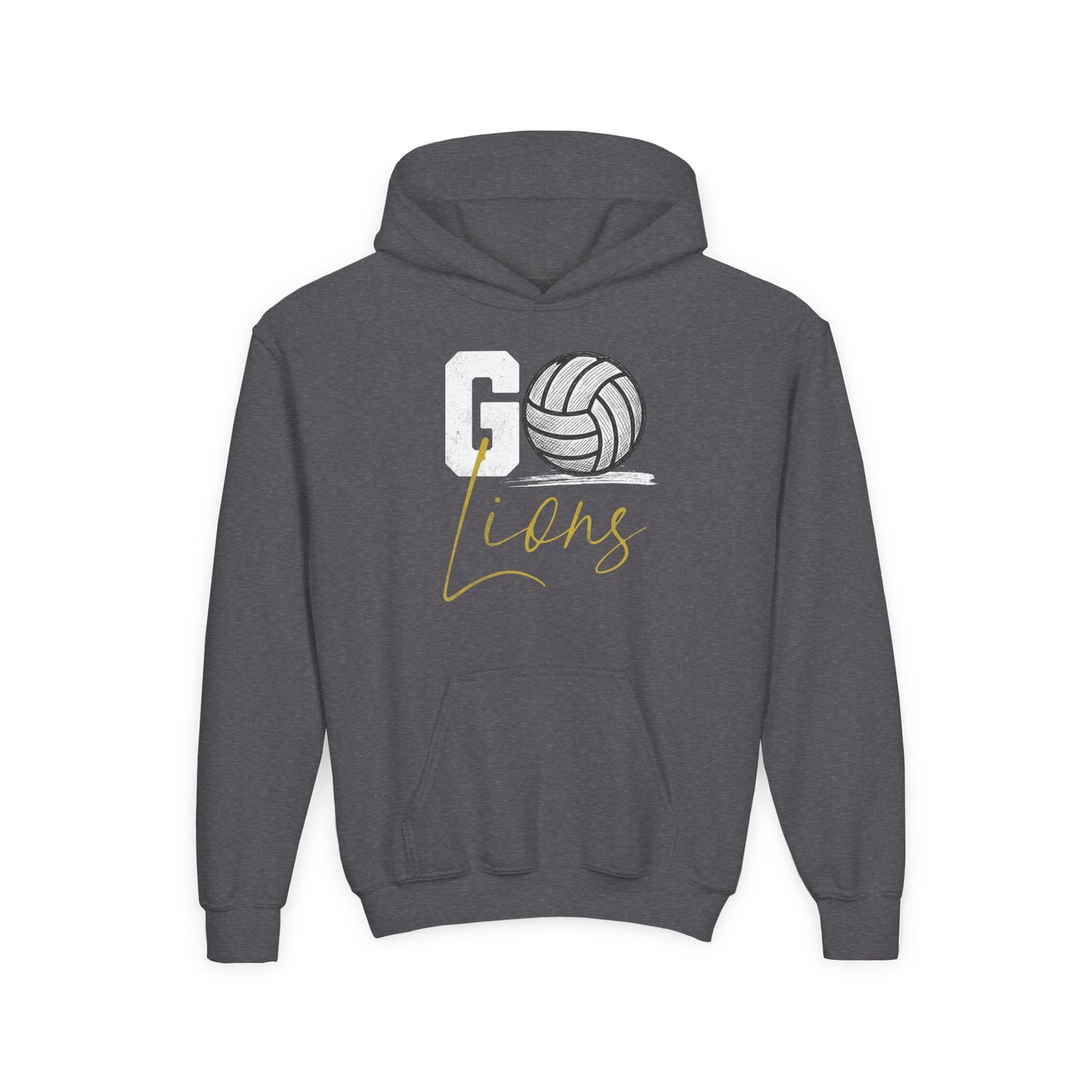 Pineville Volleyball Go Lions Youth Hoodie | The Narrows Co.