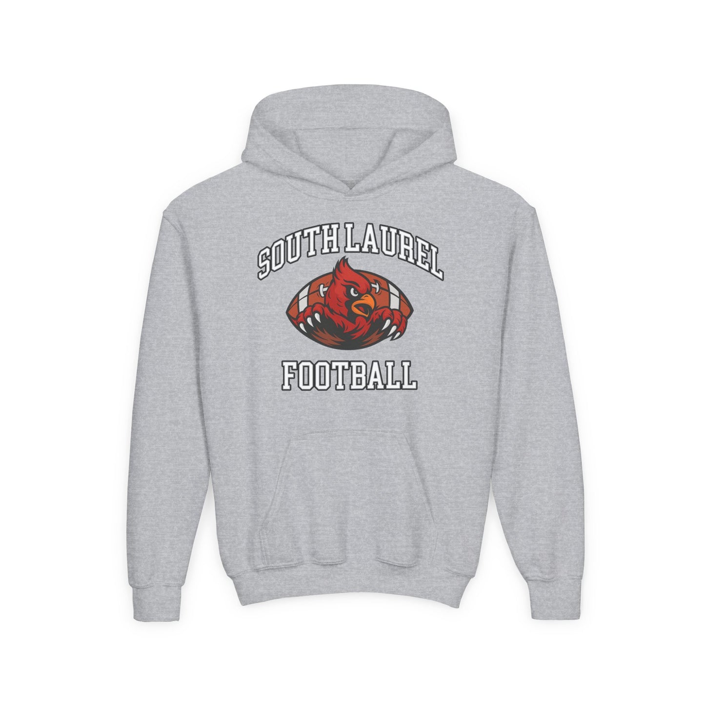 South Laurel - Cardinal in Football - Youth Hoodie | The Narrows Co.