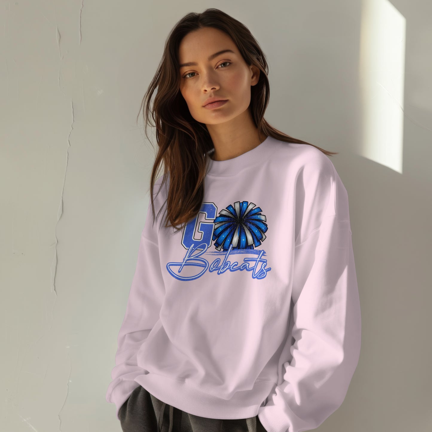 Bell County Cheer GO BOBCATS Crewneck Sweatshirt | The Narrows Co.