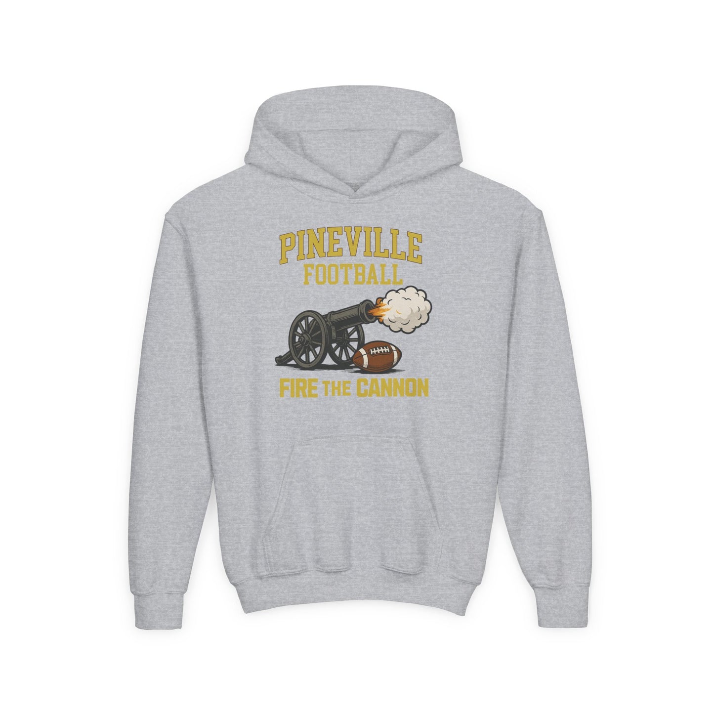 Pineville Football FIRE THE CANNON Youth Hoodie | The Narrows Co.