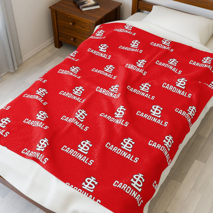 South Laurel - SL Cardinals Pattern - Plush Blanket | The Narrows Co.