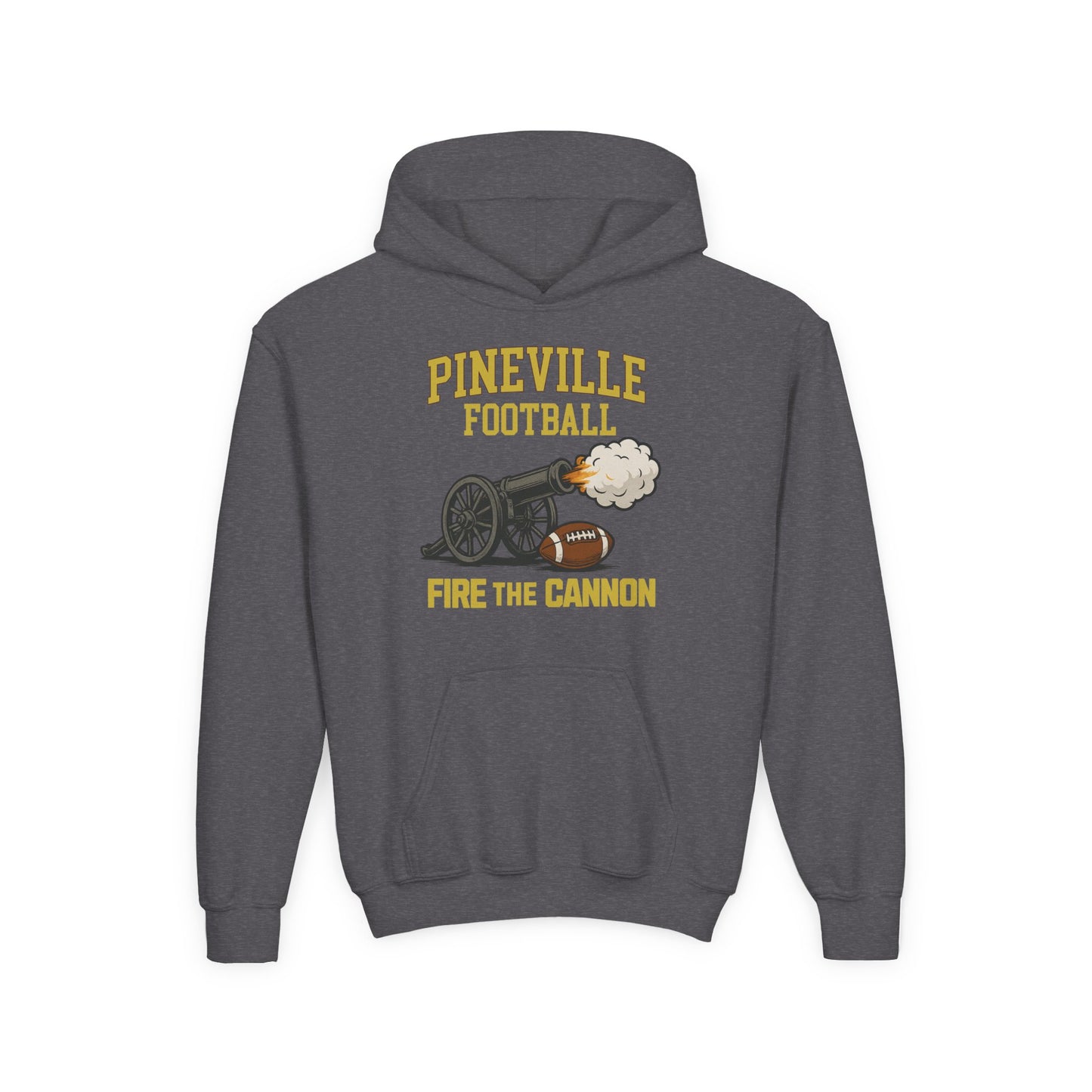 Pineville Football FIRE THE CANNON Youth Hoodie | The Narrows Co.