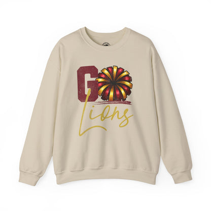 Pineville Cheer GO LIONS Crewneck Sweatshirt | The Narrows Co.